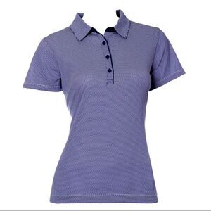 NWT EP Blue Geo Jacquard Golf Polo Sz M